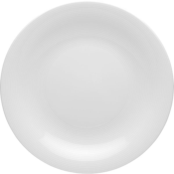 Тарелка мелкая «Тьяго»; материал: фарфор; диаметр=25 см.; белый