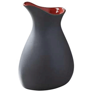 Молочник «Ликид»; материал: фарфор; 100 мл; высота=10, длина=6.7, ширина=6.2 см.; цвет: черный, красный