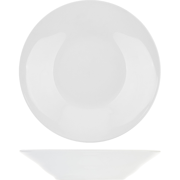 Тарелка глубокая «Коллаж»; материал: фарфор; диаметр=22.5 см.; белый