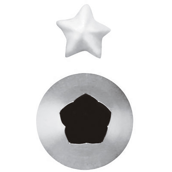 Насадка кондитерская «5-конечная звезда» (6 штук); сталь нержавеющая; диаметр=11 мм