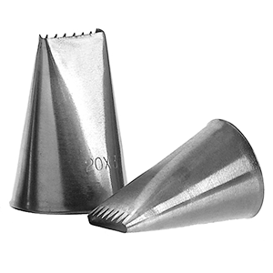 Насадка кондитерская (2 штуки); сталь нержавеющая; диаметр=2 см.