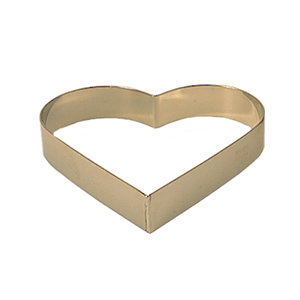 Форма кондитерская «Сердце»; сталь нержавеющая; диаметр=200, высота=35 мм
