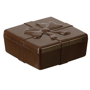 Форма для шоколада «Коробка с лентой»; длина=10, ширина=10 см.