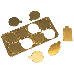 Подложка для кондитерских изделий 9*5.5 см. (200 штук) цвет: золото