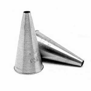 Насадка кондитерская (2 штуки)  сталь нержавеющая  диаметр=1 см. MATFER