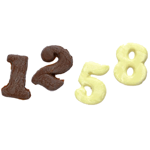 Форма для шоколада от 0 до 9 «Цифры»; пластик; длина=45, ширина=185 мм; прозрачный