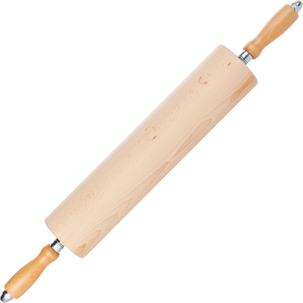 Скалка с ручками; дерево; диаметр=8, длина=40 см.