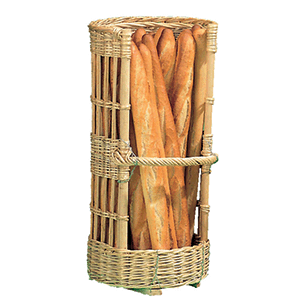 Корзина плетеная для хлеба; полиротанг; диаметр=35, высота=80 см.; св. дерево