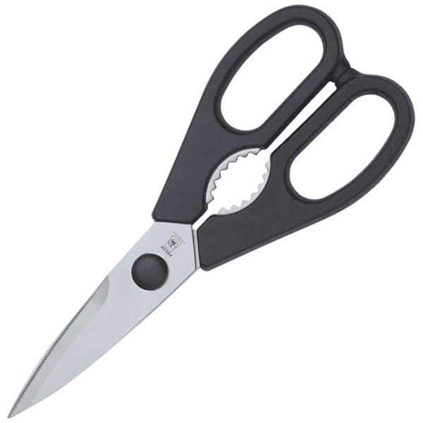 Ножницы кухонные; сталь, пластик; длина=320/210, ширина=25 мм; цвет: черный