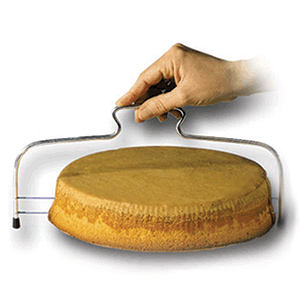 Нож-струна для резки торта; высота=12.5, длина=33.5 см.