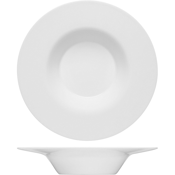 Тарелка глубокая «Пьюрити»; материал: фарфор; диаметр=29 см.; белый