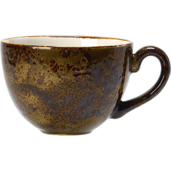 Чашка чайная «Крафт»; материал: фарфор; 225 мл; диаметр=9, высота=6, длина=12 см.; коричневый