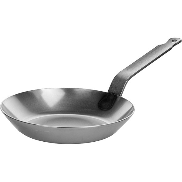 Сковорода; цвет: черный сталь; диаметр=22, высота=4, длина=38 см.; серый
