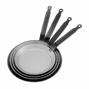 Сковорода для блинов; белая сталь; диаметр=22, высота=2, длина=42 см.; металлический