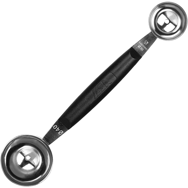 Нож-нуазетка «Шар»; сталь,полипропилен; диаметр=40/30, высота=15, длина=185 мм; цвет: черный