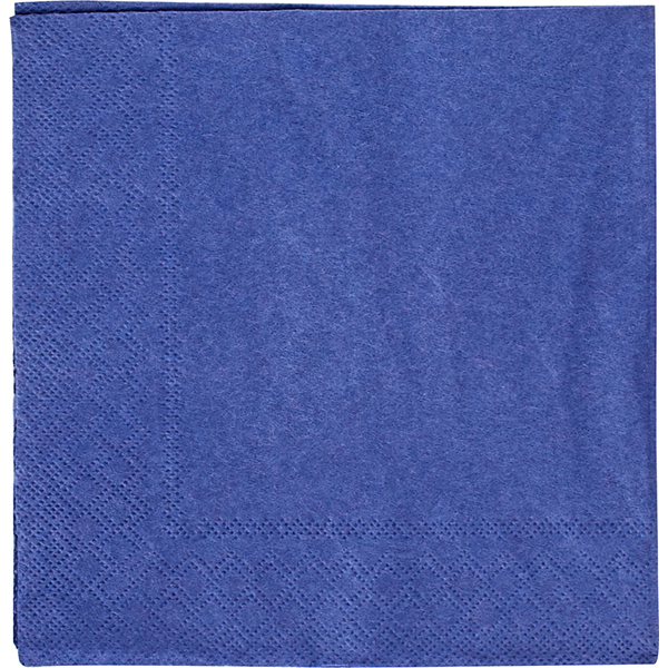 Салфетки 3х-слойные 25*25 см. (20 штук); бумажные салфетки; высота=2, длина=13, ширина=13 см.; синий