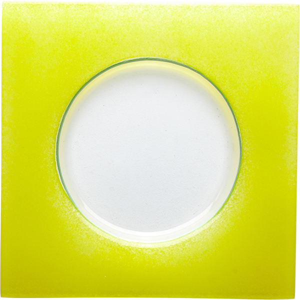 Тарелка «Хэло»  стекло  желтый  BDK-GLASS