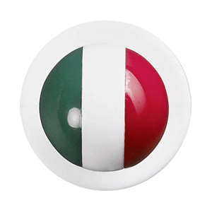 Пукли «Флаг Италии» (12 штук); белый,разноцветные