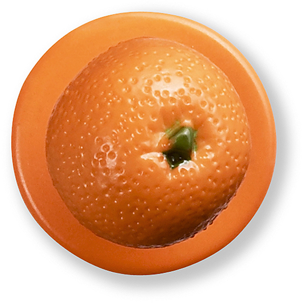 Пукли «Апельсин» (12 штук); пластик; оранжевый цвет