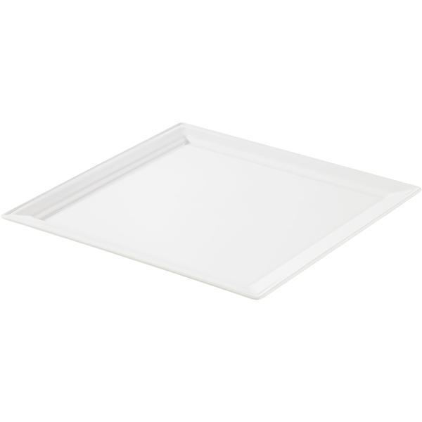 Тарелка квадратная; материал: фарфор; высота=15, длина=300, ширина=300 мм; белый