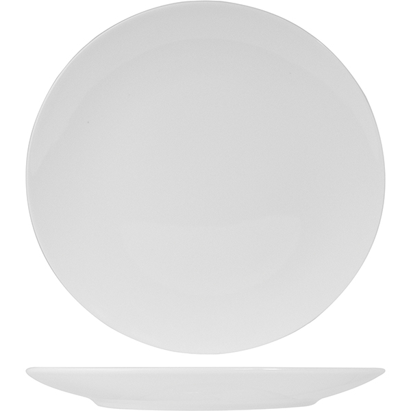 Тарелка без борта мелкая «Кунстверк»; материал: фарфор; диаметр=29 см.; белый