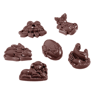 Форма для шоколада «Пасхальные персонажи» 18 штук  поликарбонат  MATFER