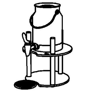 Диспенсер для молока орг.стекло; сталь нержавеющая; 3л; высота=36, длина=43, ширина=26 см.