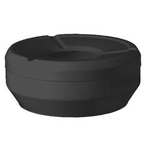 Пепельница; пластик; диаметр=10, высота=4 см.; цвет: черный