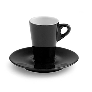 Чашка кофейная с блюдцем; материал: фарфор; 70 мл; цвет: черный