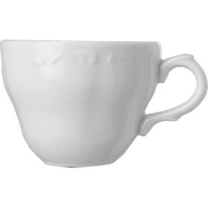 Чашка кофейная «В.Виена»; материал: фарфор; 95 мл; диаметр=6.5, высота=4.5, длина=8.5 см.; белый
