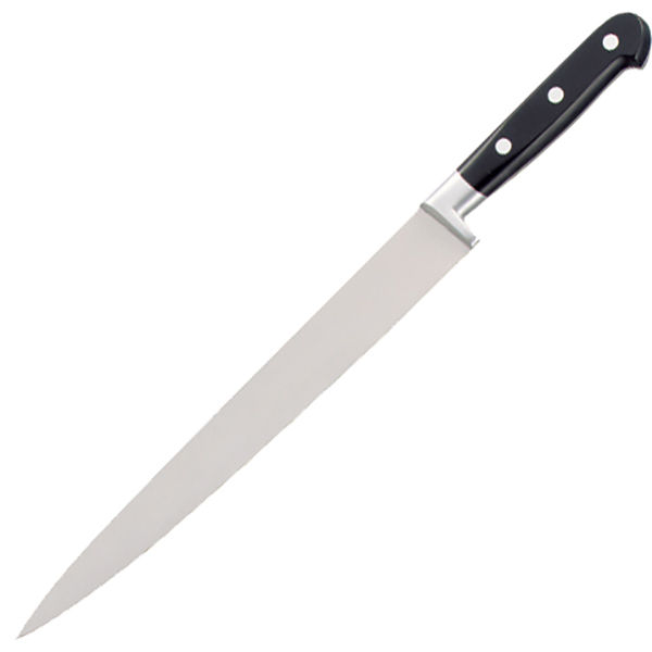 Нож для тонкой нарезки; сталь нержавеющая,пластик; длина=25 см.