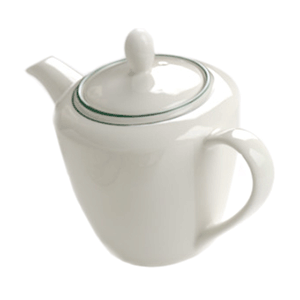 Чайник «Лагуна»; материал: фарфор; 0.6л; цвет: белый, зеленый