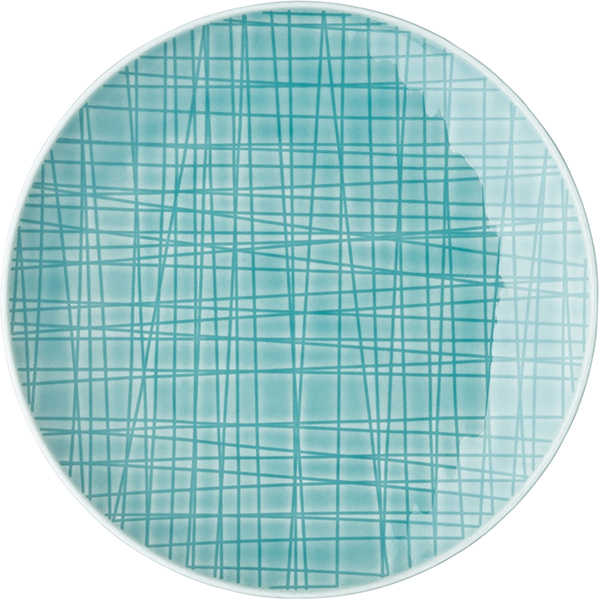 Тарелка мелкая; материал: фарфор; диаметр=15 см.; синий