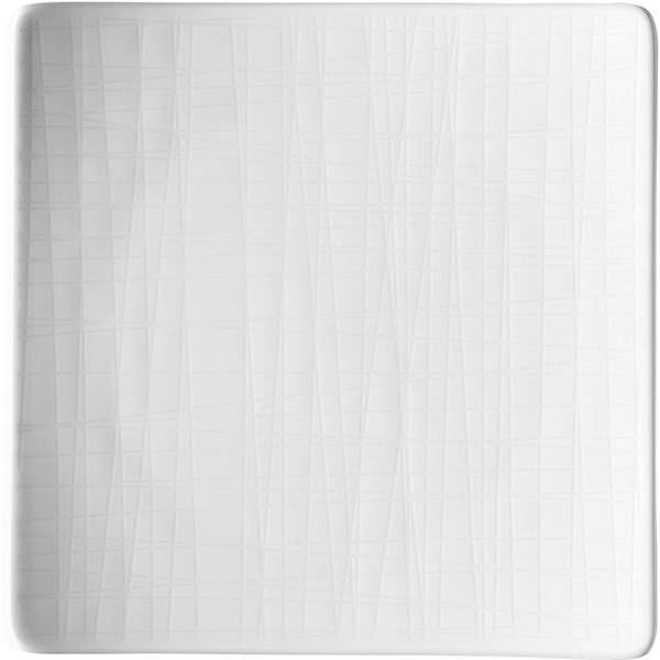 Тарелка квадратная; материал: фарфор; длина=14, ширина=14 см.; белый