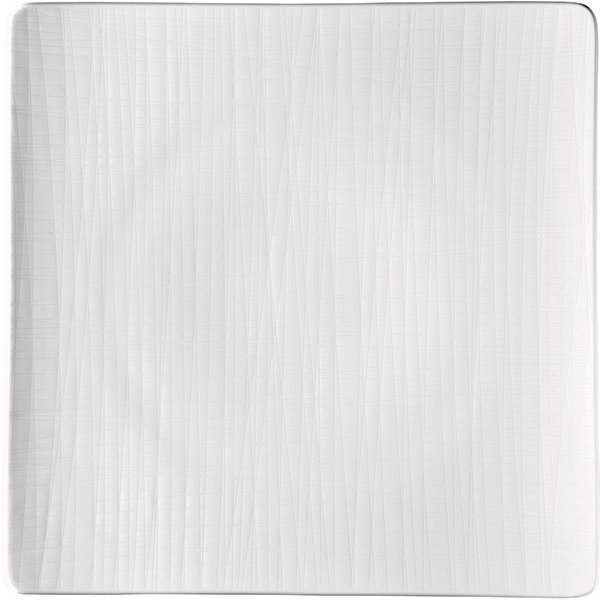 Тарелка квадратная; материал: фарфор; длина=31, ширина=31 см.; белый