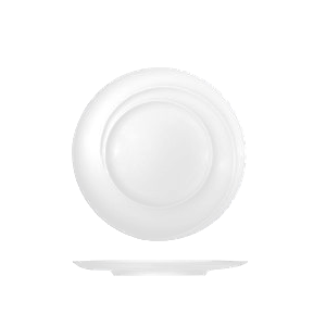 Тарелка мелкая «Спираль»; материал: фарфор; диаметр=27 см.; белый