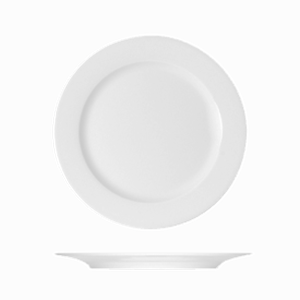 Тарелка мелкая «Мэтр»; материал: фарфор; диаметр=25 см.; белый