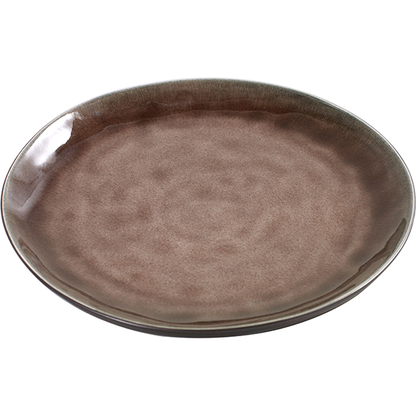 Тарелка «Пьюр»; керамика; D=20.5см; коричневый