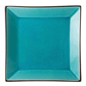 Тарелка квадратная «Сохо»; керамика; L=25,B=25см; бирюзовый 