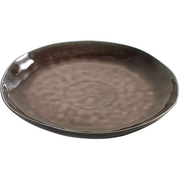 Тарелка «Пьюр»; керамика; D=28см; коричневый 