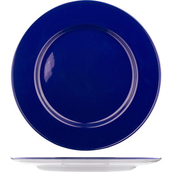 Блюдо круглыйподстановочное «Карнавал»; фарфор; D=30см; синий