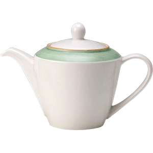 Чайник «Рио Грин»; фарфор; 850мл; белый,зеленый 