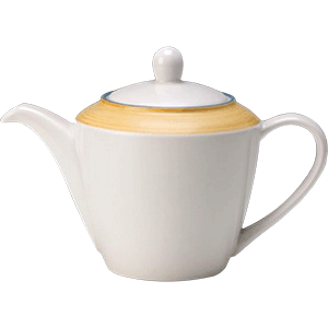 Чайник «Рио Еллоу»; фарфор; 850мл; белый, желтый 