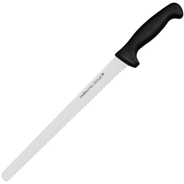 Нож для хлеба «Проотель»; сталь нержавеющая,пластик; L=44/30,B=2.5см; металлический