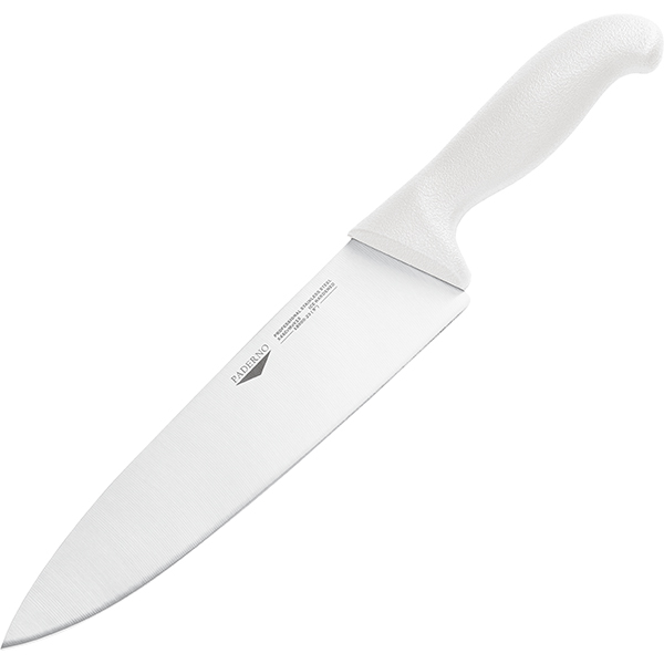 Нож поварской; сталь,пластик; L=40.5/26,B=5.5см; металлический ,белый