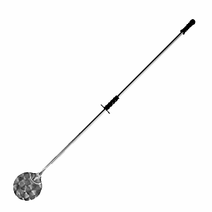 Лопата поворотная для пиццерии; металл, пластик; диаметр=20, длина=170 см.; металлический, цвет: черный