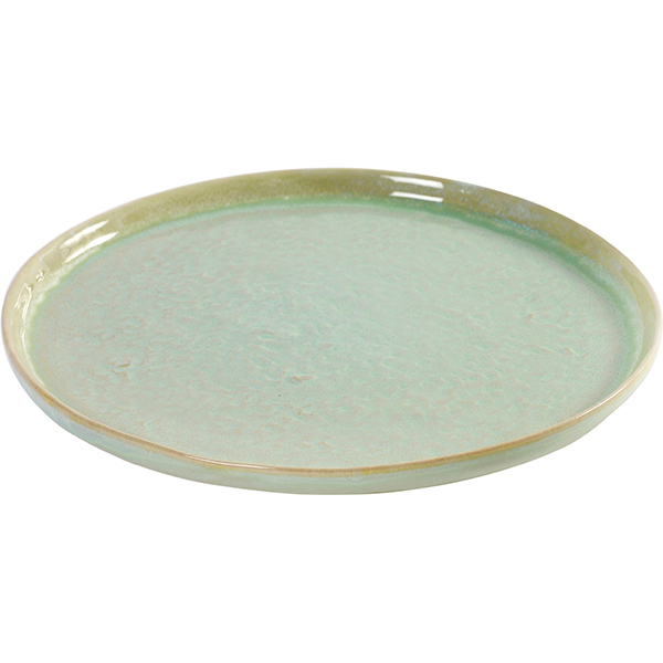 Тарелка «Пьюр»; керамика; D=21.5см; зеленый