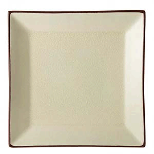 Тарелка квадратная «Сохо»; керамика; L=25,B=25см; бежевый цвет 