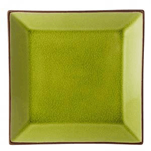 Тарелка квадратная «Сохо»; керамика; L=25,B=25см; зеленый 
