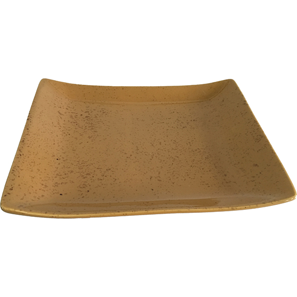 Тарелка плоская в японском стиле; керамика; L=21,B=16.5см; коричневый